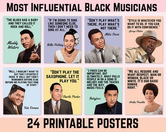 Most Influential Black Musicians, Black History Month 2024, Theme African Americans and the Arts, Artists, Music Appreciation Month, Pastel