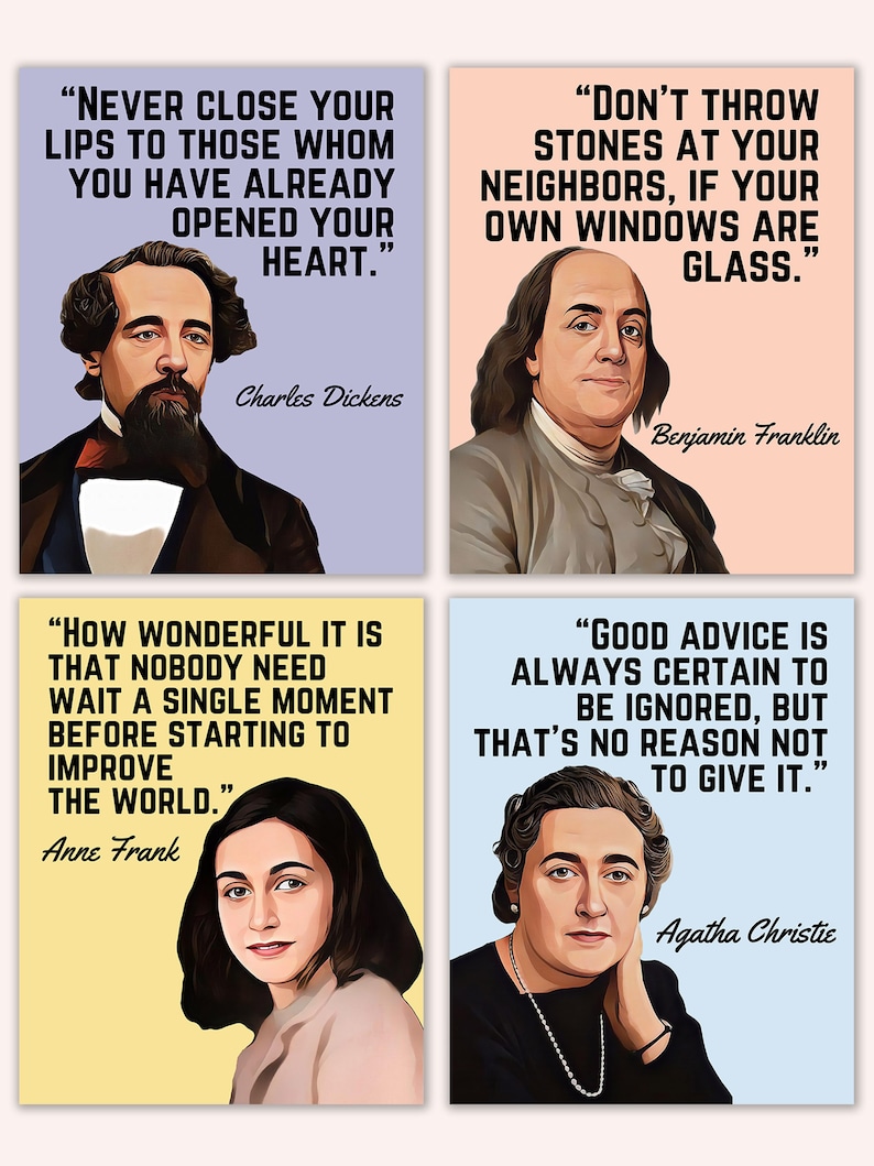 Zitate von berühmten Autoren Literaturzitate Poster Etsy.de
