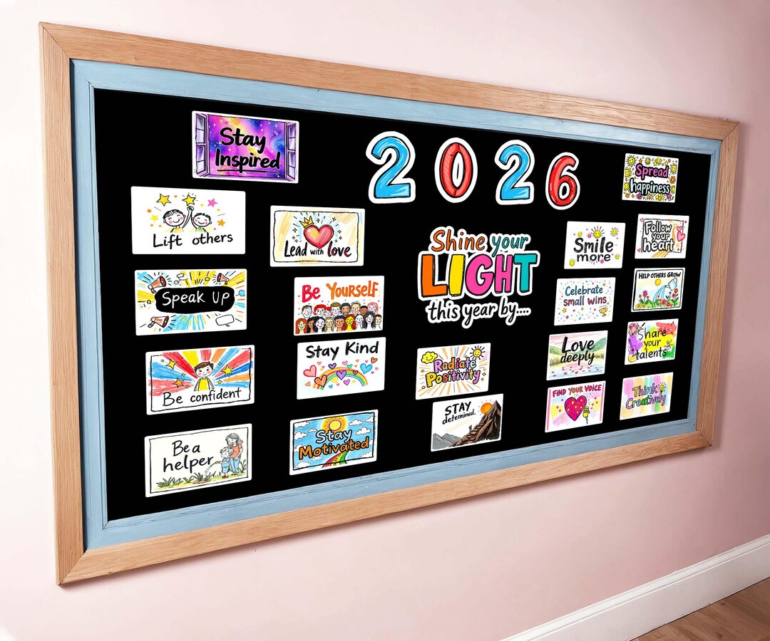 2026 New Year Growth Bulletin Board Kit - Inspirational Classroom Decor ...