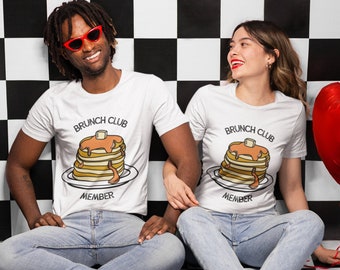 Camiseta de manga curta unissex Pancake Brunch Club