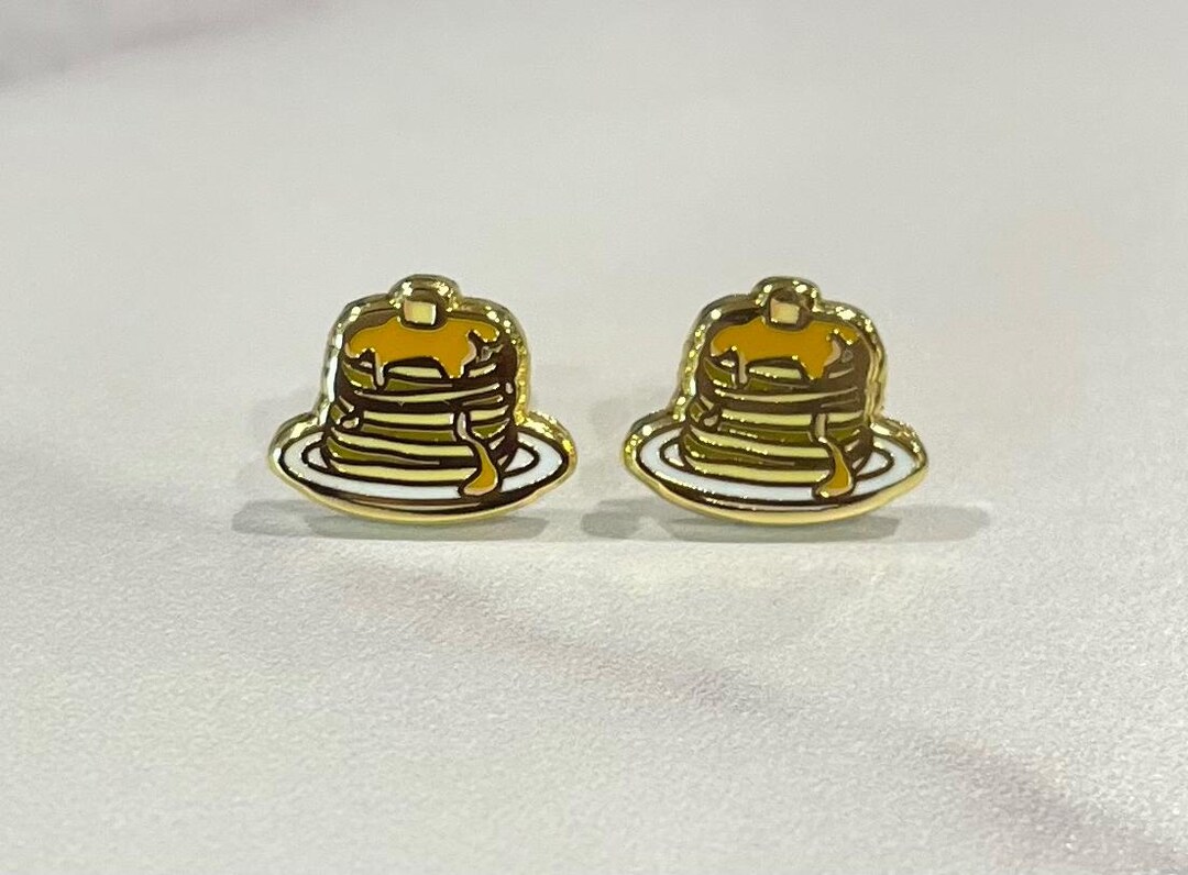 パンケーキの積み重ねイヤリング – グルメのための楽しいブランチ