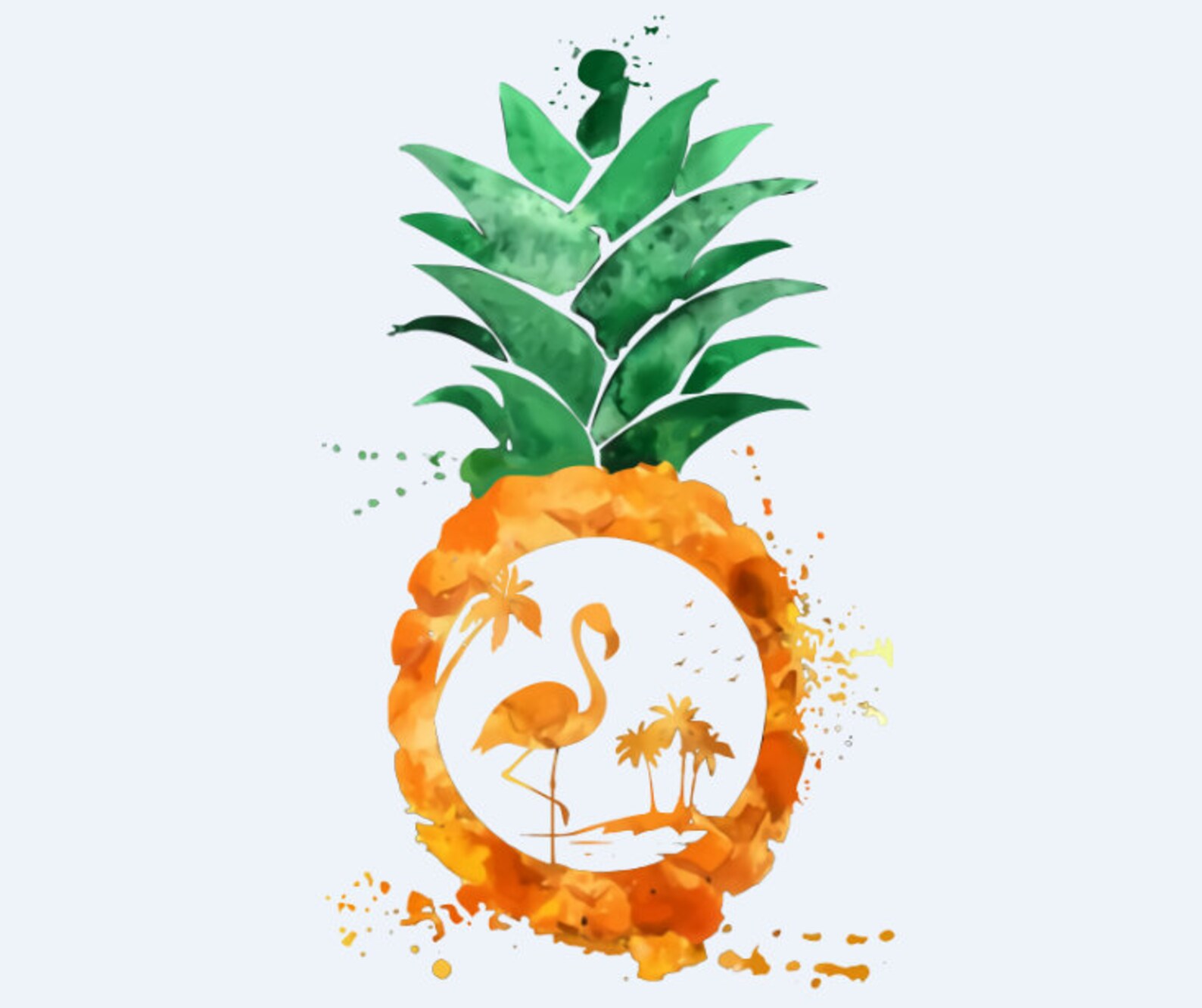 Flamingo Pineapple PNG File Digital Download T Shirt Etsy