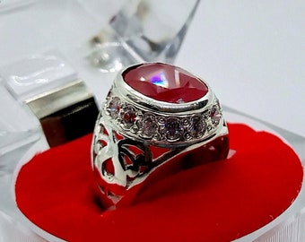 Very Special Yaqoot Ring, Ruby Ring, Handmade 925 Sterling Silver Ring.