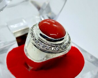 Very Special Coral Ring, MARJAAN Ring, Handmade 925k Sterling Silver Men’s Ring.