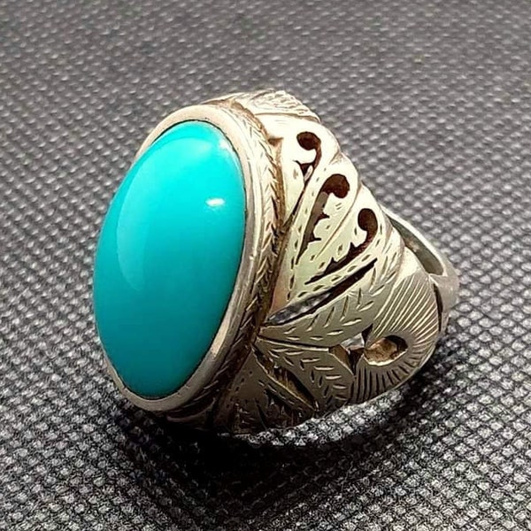 Mens Turquoise Ring - Etsy