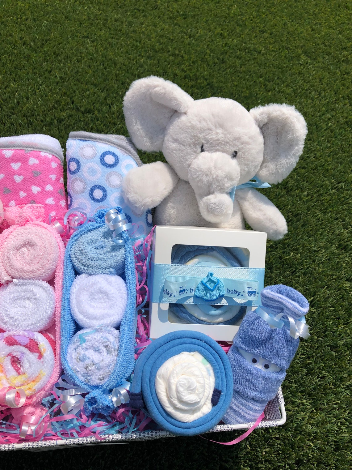 NEW Baby Twins Gift Basket Newborn Baby Gift Basket Unique Etsy