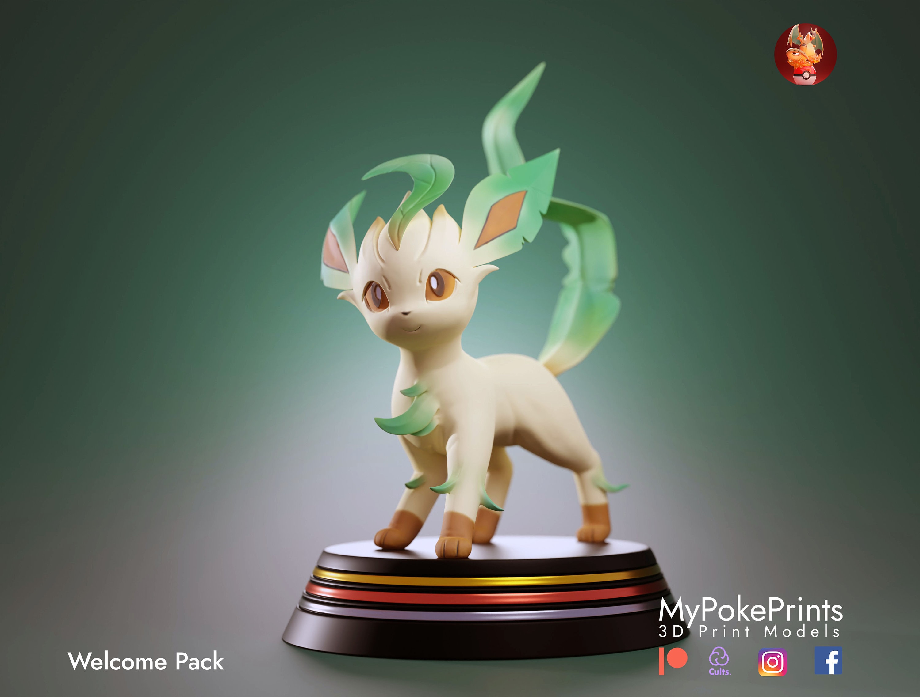 Leafeon / Eevee / Pokémon Plant / Videogame Resin Figure -  Portugal