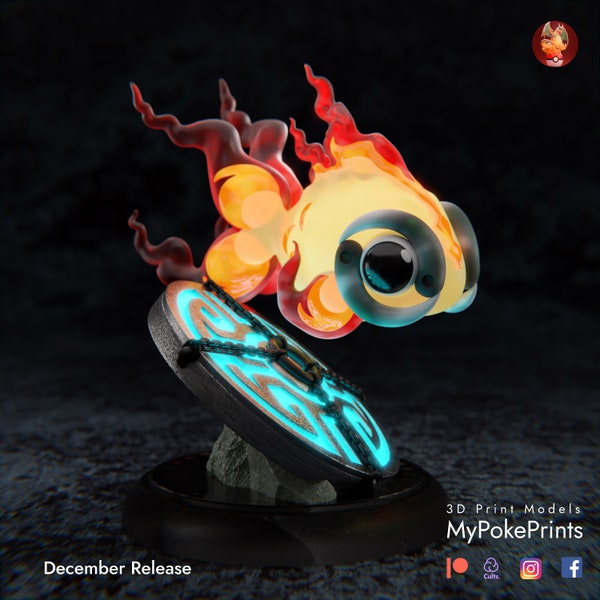 Chi-yu Ornament Legendary Pokemon  - Décor for your home or desk - Pokemon Catch them all - 3d Resin Print - Painted or Unpainted~!