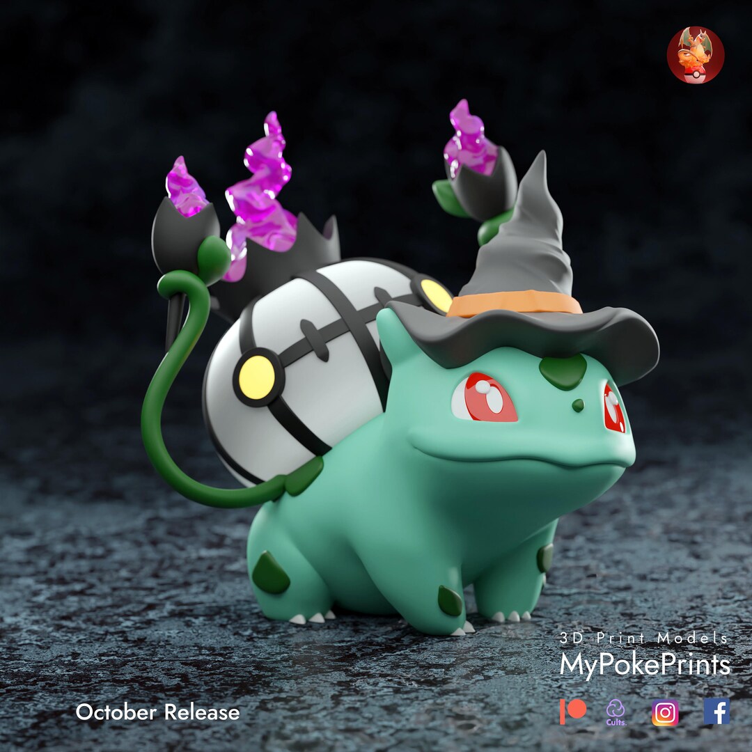 Halloween Bulbasaur Cosplay as Witch Pokemon Unite Etsy