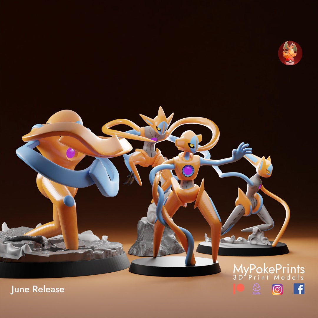 Deoxys Legendary Pokemon Collectible Statue Hand Painted for Your Home