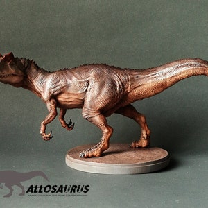 Allosaurus Dinosaur - Jurassic Park - t rex - Happy dino - 3d printed in Abs-like resin - Painted and Unpainted versions available!