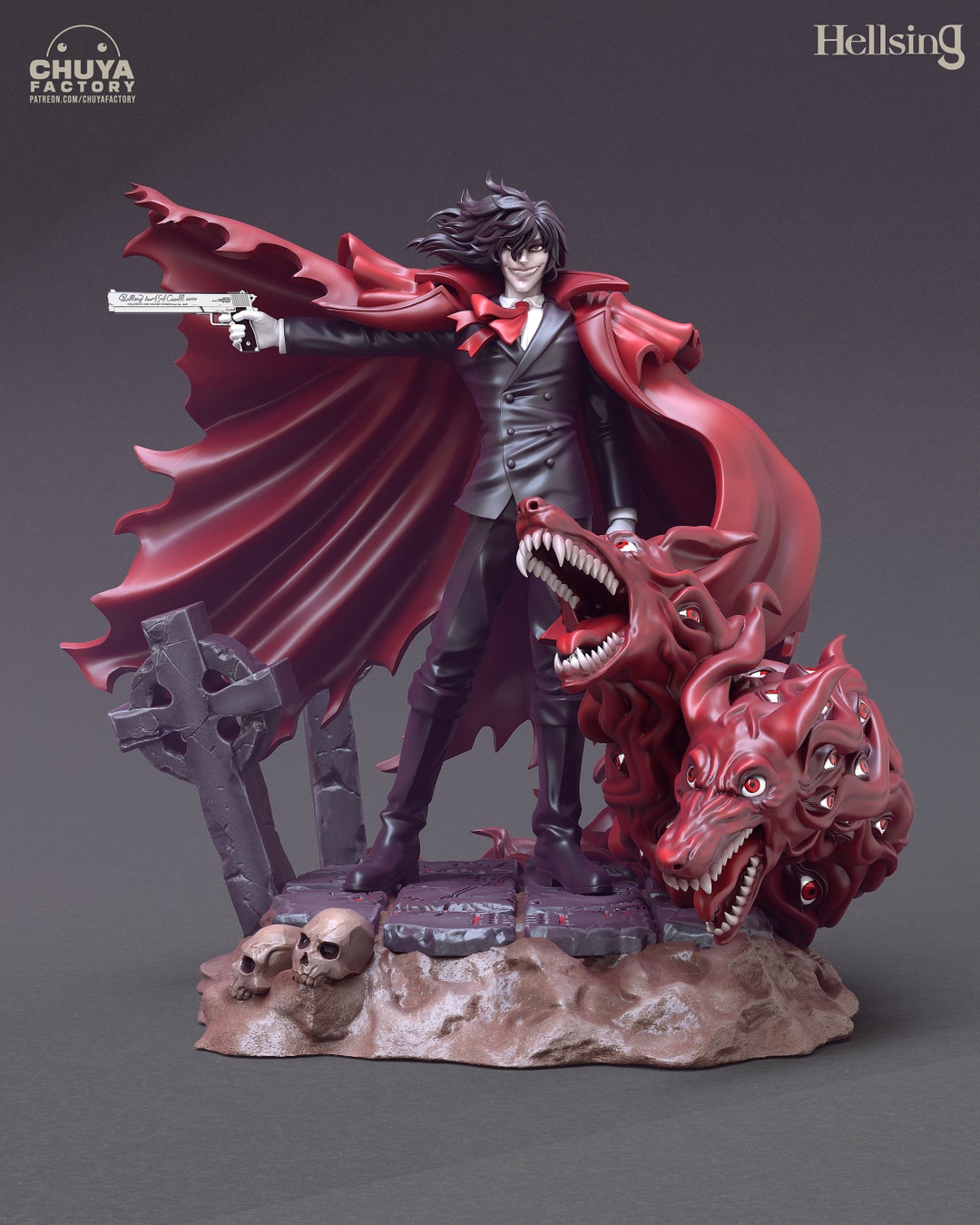 Alucard or Count Dracula From Hellsing Collectible 3d Printed Statues ...