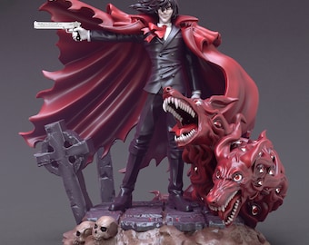 Alucard of graaf Dracula uit Hellsing - Verzamelbare 3D-geprinte beelden - Woondecoratie - Ongeverfde en geverfde versies beschikbaar!