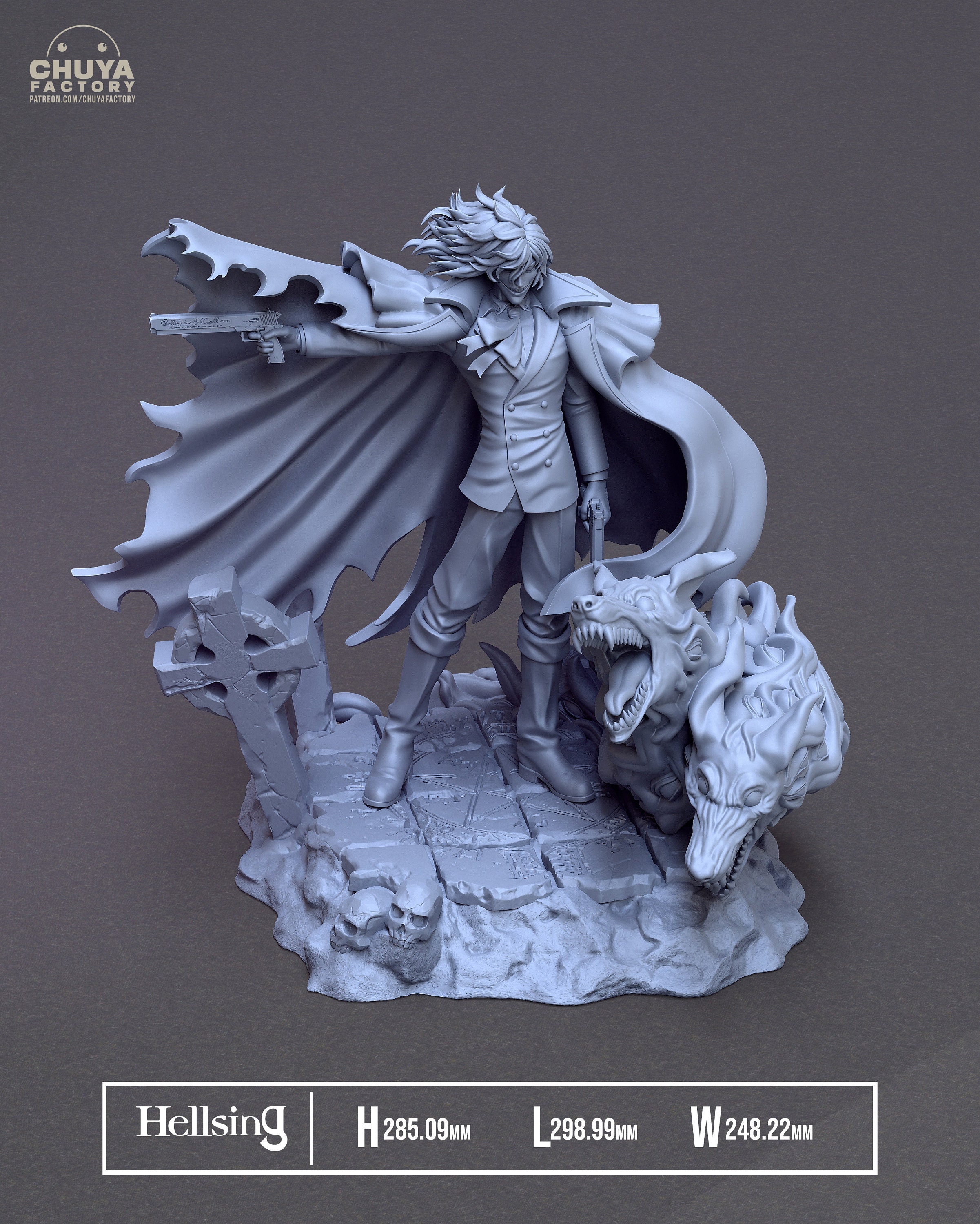 Alucard or Count Dracula From Hellsing Collectible 3d 