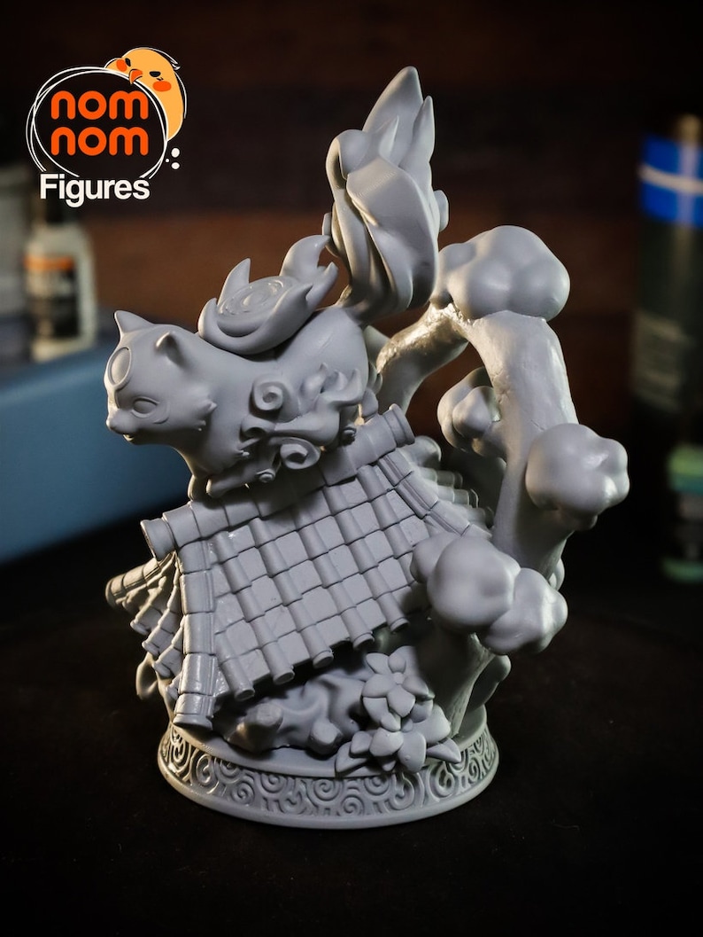 Chibi Amaterasu Diorama van Okami Home Decor Beelden Verzamelbare 3D-geprinte beelden Ongeverfde en geschilderde versies beschikbaar afbeelding 5