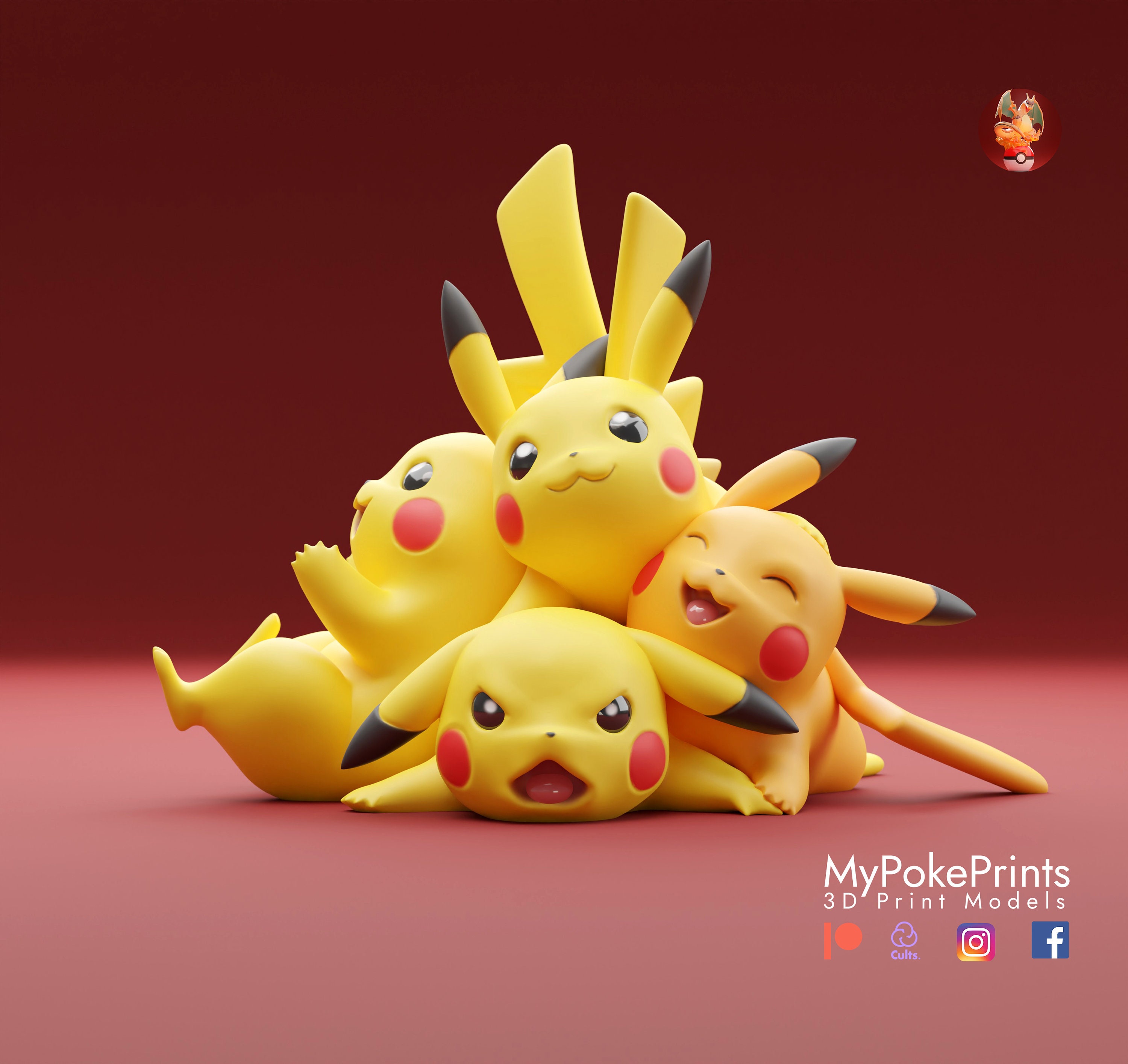 3D file Pokemon Trainer Red 🐉・Design to download and 3D print・Cults