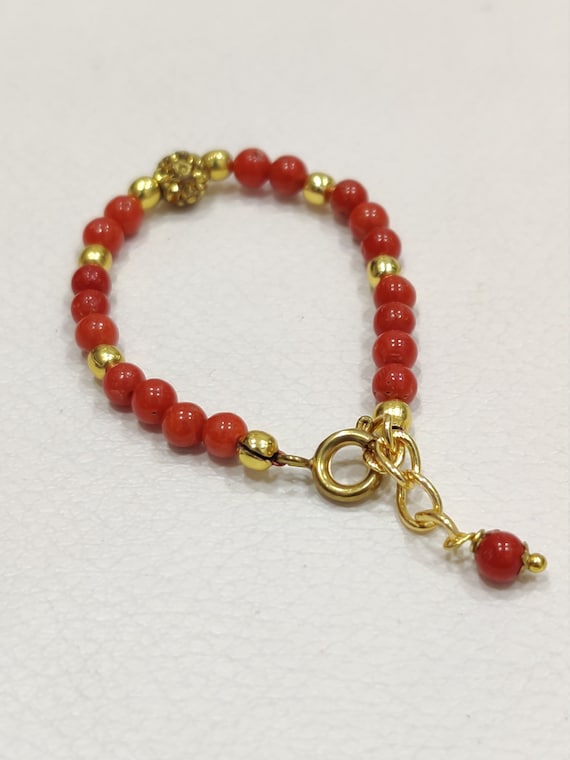 Handmade by AuernCreations | Jewelry | New Natural Red Coral Bracelet W 4mm  Multifaceted Beads And Barrel Coral | Poshmark