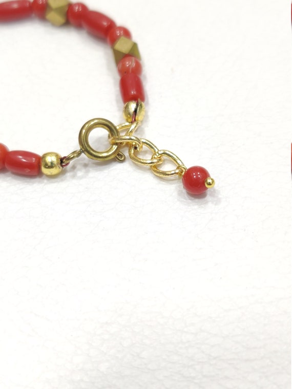 Buy Mediterranean Coral Bracelet Natural Italy Red Coral Lucky Charm  Handmade 14k Gold Filled Bracelet for Baby Protection-baby Shower Gift  Online in India - Etsy