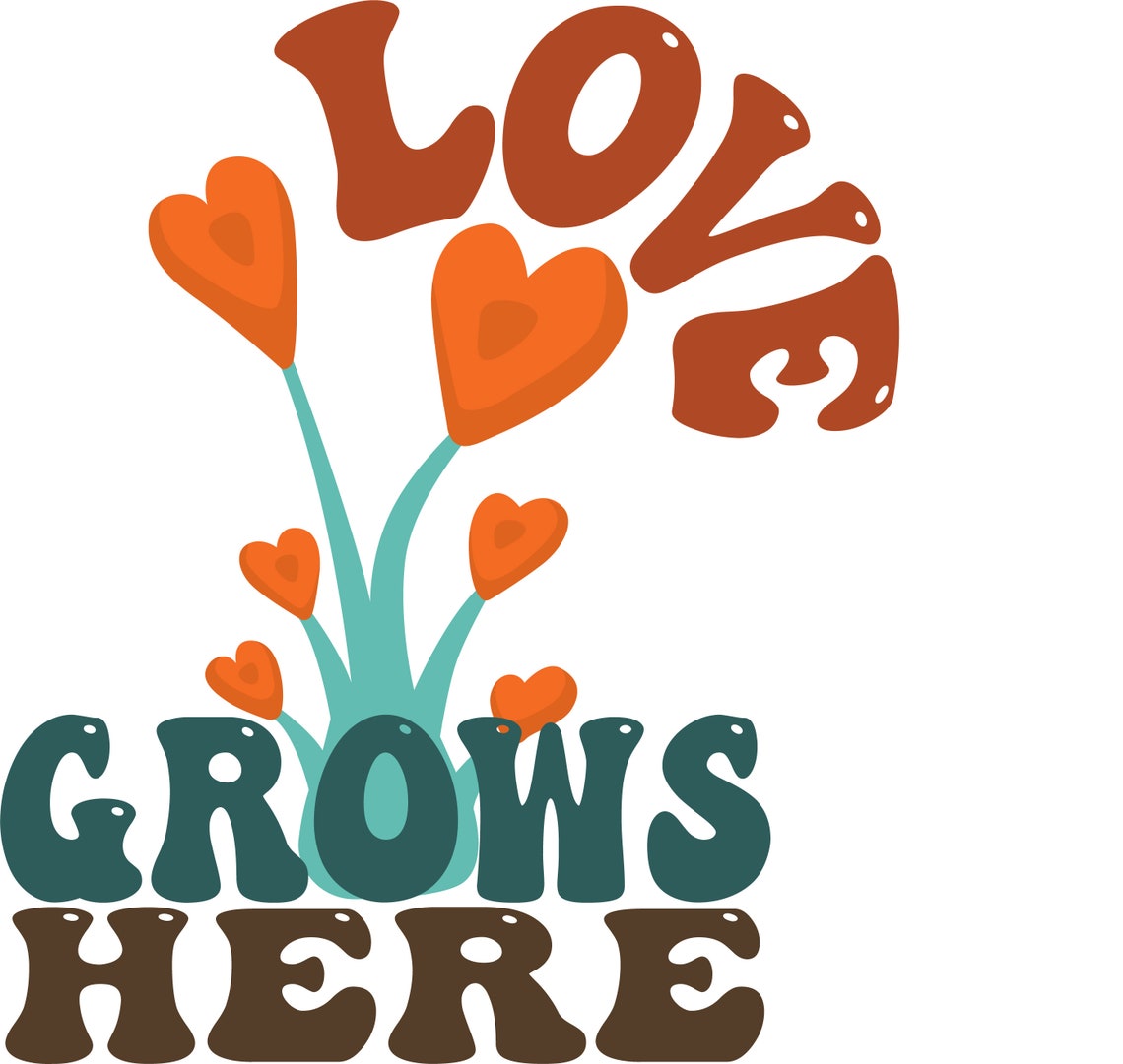 Love Grows Here SVG Files for Cricut EPS PNG | Etsy