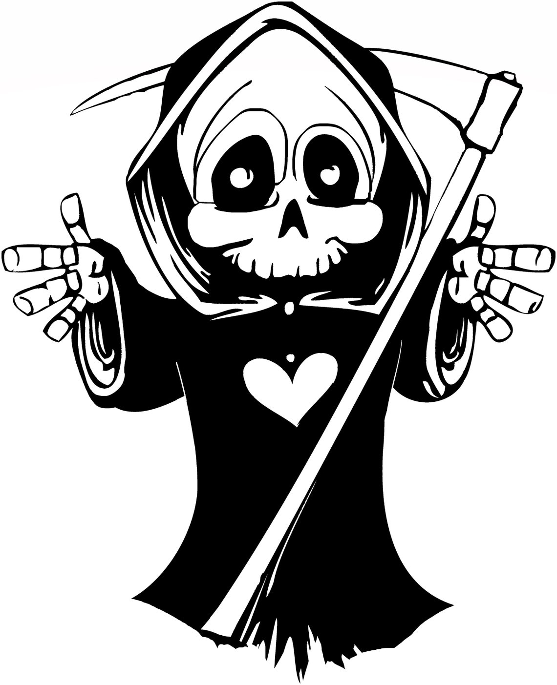 Grim Reaper Svg Death Svg Files Kawaii Svg Bundle Cute Clip Etsy
