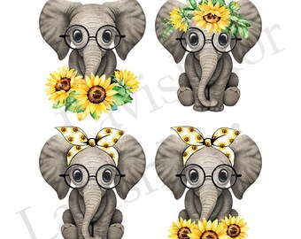 Free Free Elephant Sunflower Svg 302 SVG PNG EPS DXF File