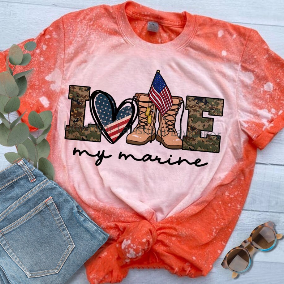 Love My Marine Png,Marine USA America Love Heart Flag Combat Boots Do…