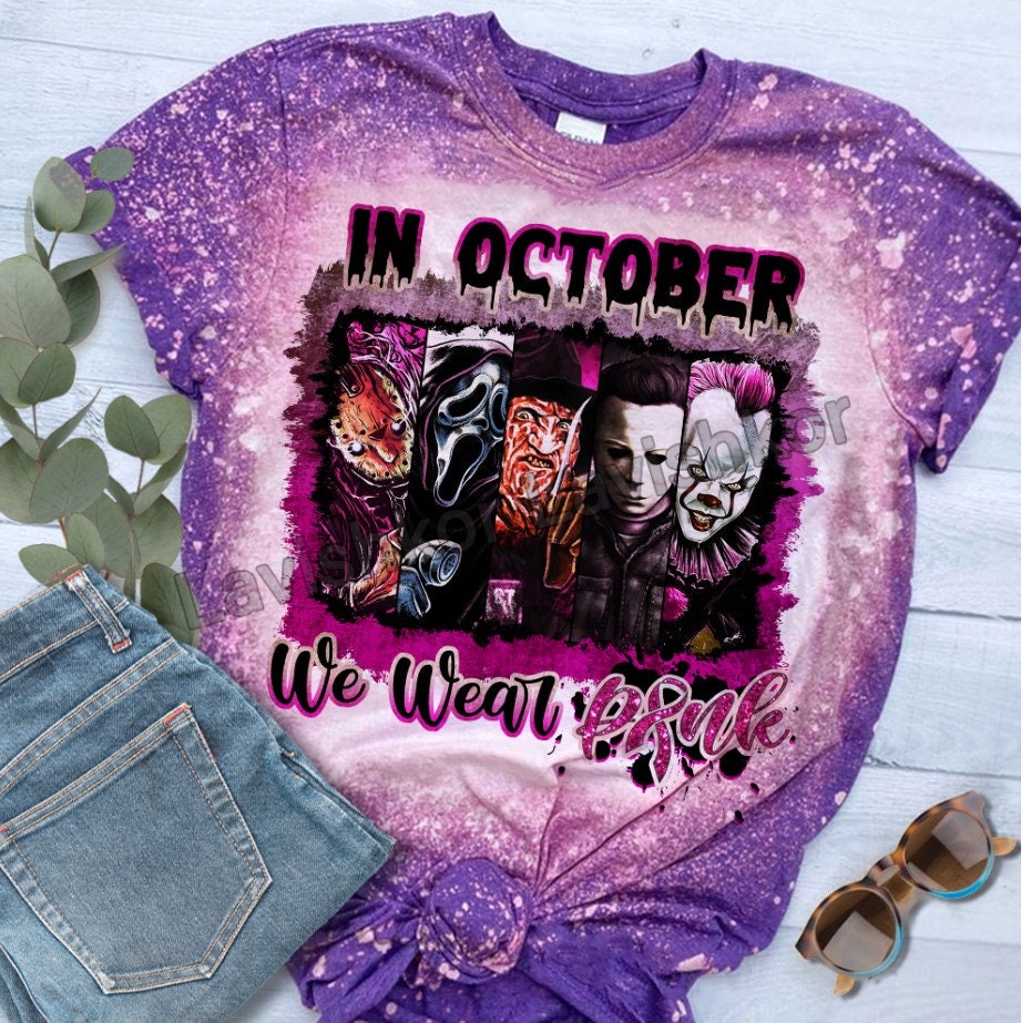 In October We Wear Pink Png,Awareness Png,Horror Movies Character,Mic…