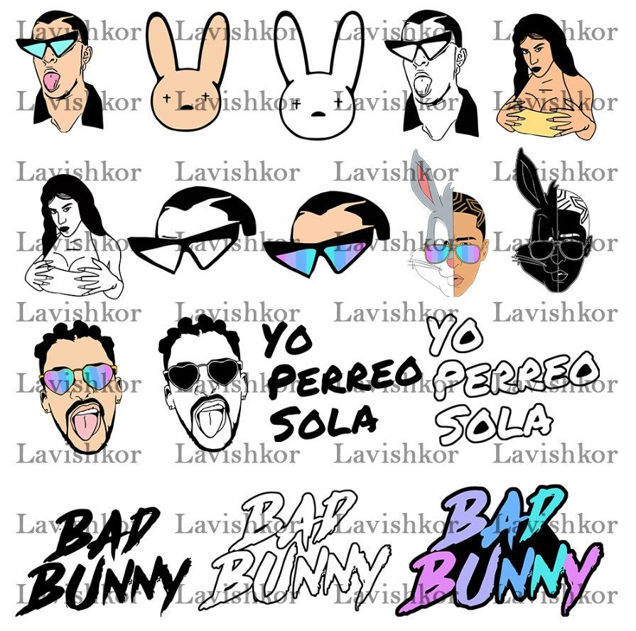 Download Bad Bunny 17 Png-Svg bad Bunny Bundle Png-Svg bad Bunny ...