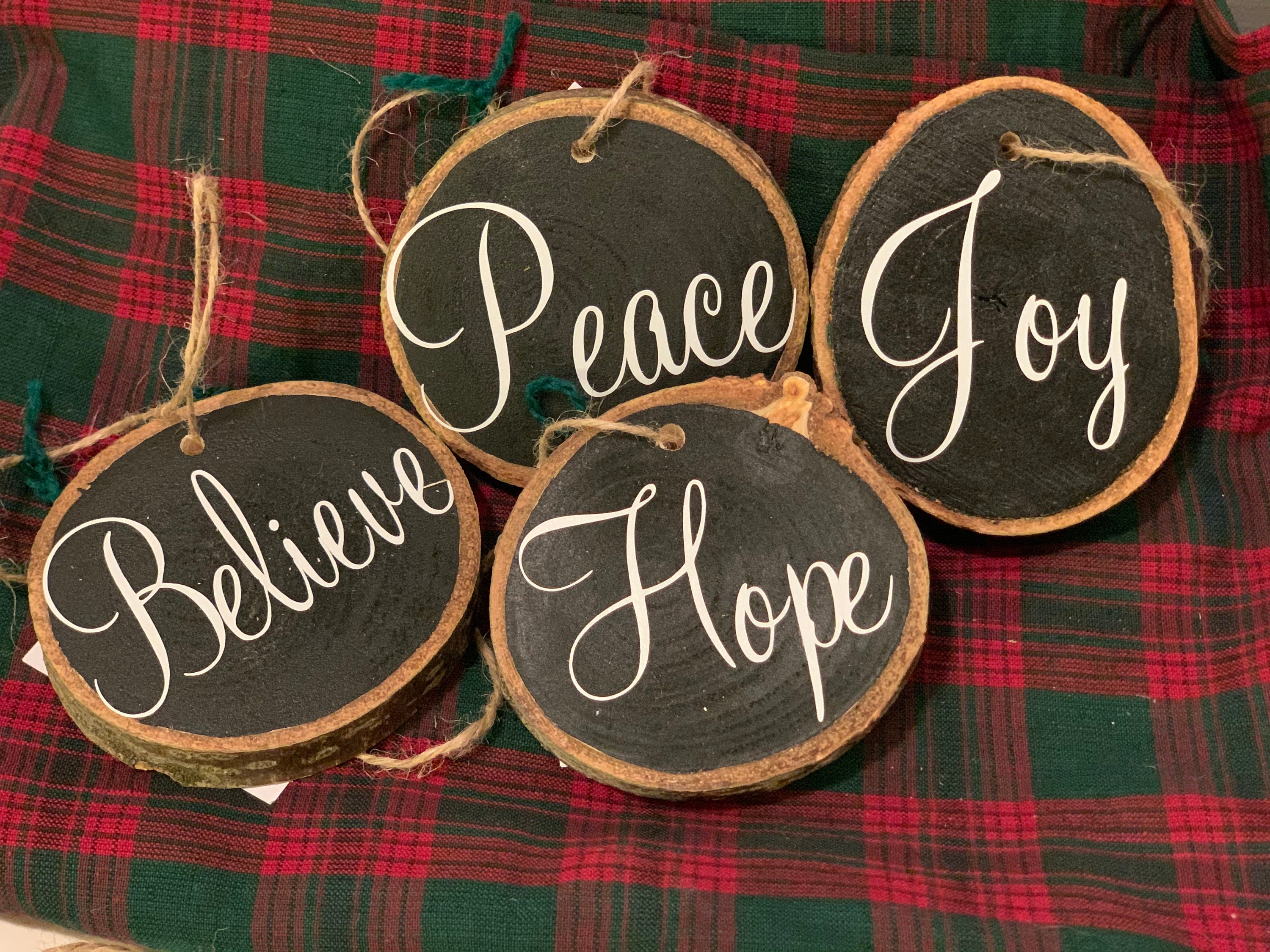 Inspirational Christmas Ornament Set Etsy