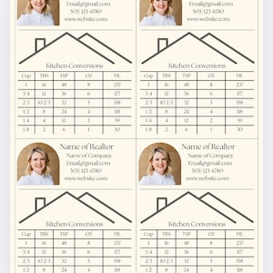 Custom Realtor Business Magnets: Kitchen Conversions, Canva Template (Digital Download)