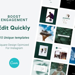 Instagram Post Templates Editable in Canva product Based - Etsy