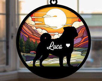 Personalized Pet Memorial Suncatcher: Custom Dog Loss Sympathy Gift