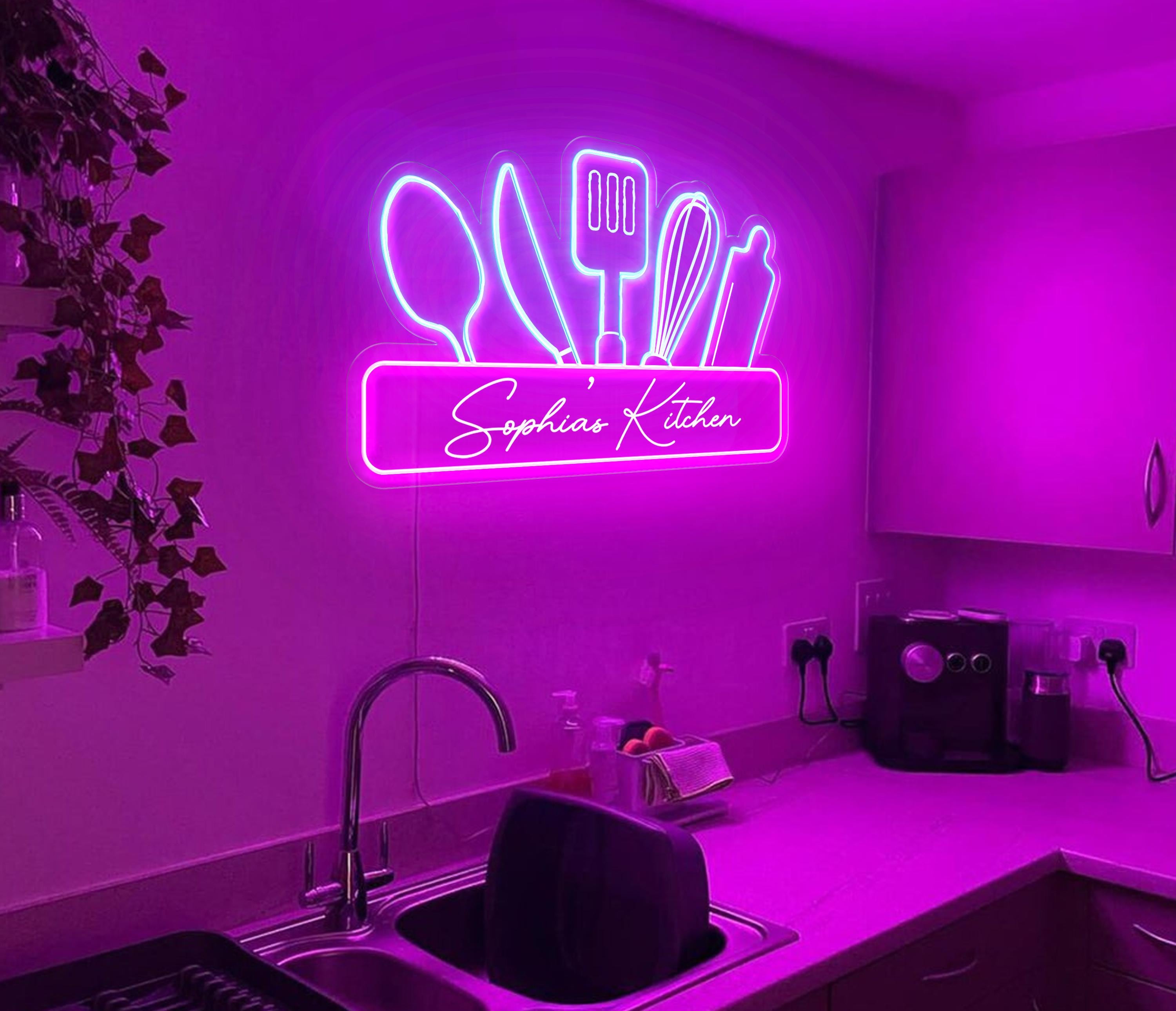 Benutzerdefinierte LED Neon Küche Schild: Handgemachte personalisierte Wohndekor
