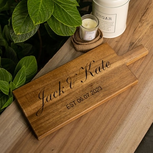 Charcuterie Board Personalized Serving Board with handle Monogrammed Personalized Cheese Board Engagement Gift Bridal Shower Gift