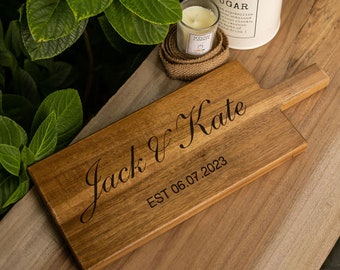 Charcuterie Board Personalized Serving Board with handle Monogrammed Personalized Cheese Board Engagement Gift Bridal Shower Gift