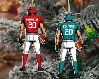 Personalisierter Fußball Spieler Acryl Ornament: Geschenk für Fußball Liebhaber