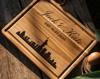 Personalisierte graviertes Holz Schneidebrett | Graviertes Schneidebrett Geburtstagsgeschenk | Hochzeitsgeschenk für Paar | Weihnachtsgeschenke| Familien Geschenke