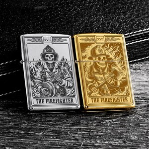 Personlig lasergraverad Tarot Zippo-tändare – Anpassad meddelandegravyr | Brandmansdesign | Tillverkad i USA bild 12