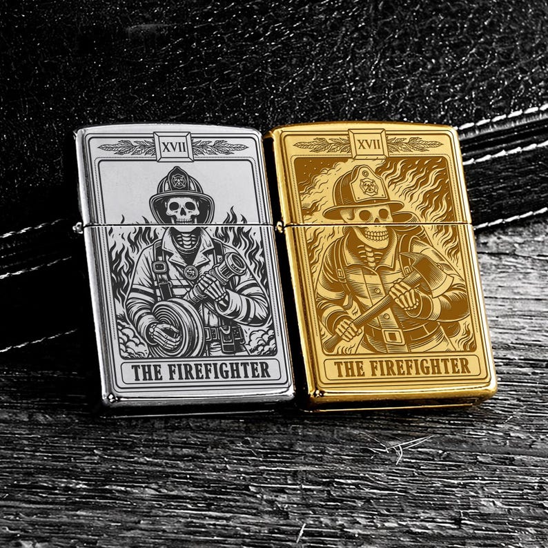 Personlig lasergraverad Tarot Zippo-tändare – Anpassad meddelandegravyr | Brandmansdesign | Tillverkad i USA bild 12