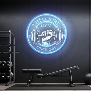 Personalized Gym Neon Sign: Custom Fitness Decor