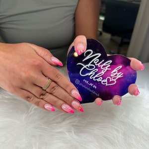 Heart Acrylic Nailfie| Nail Technician| Nail Picture Heart| Beauty salon prop| Business sign| Nail artist gift| Social media picture prop