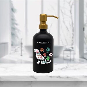 Personalized Glass Soap Dispenser for Dog Mom - Custom Glass Bottle - Gift for Women on Birthday, Anniversay, Valentine