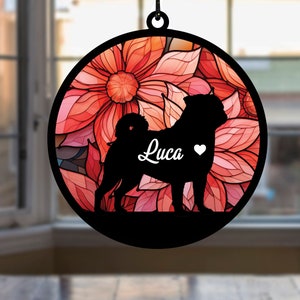 Personalized Pet Memorial Suncatcher: Custom Dog Sympathy Gift