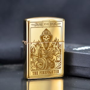 Personlig lasergraverad Tarot Zippo-tändare – Anpassad meddelandegravyr | Brandmansdesign | Tillverkad i USA bild 10