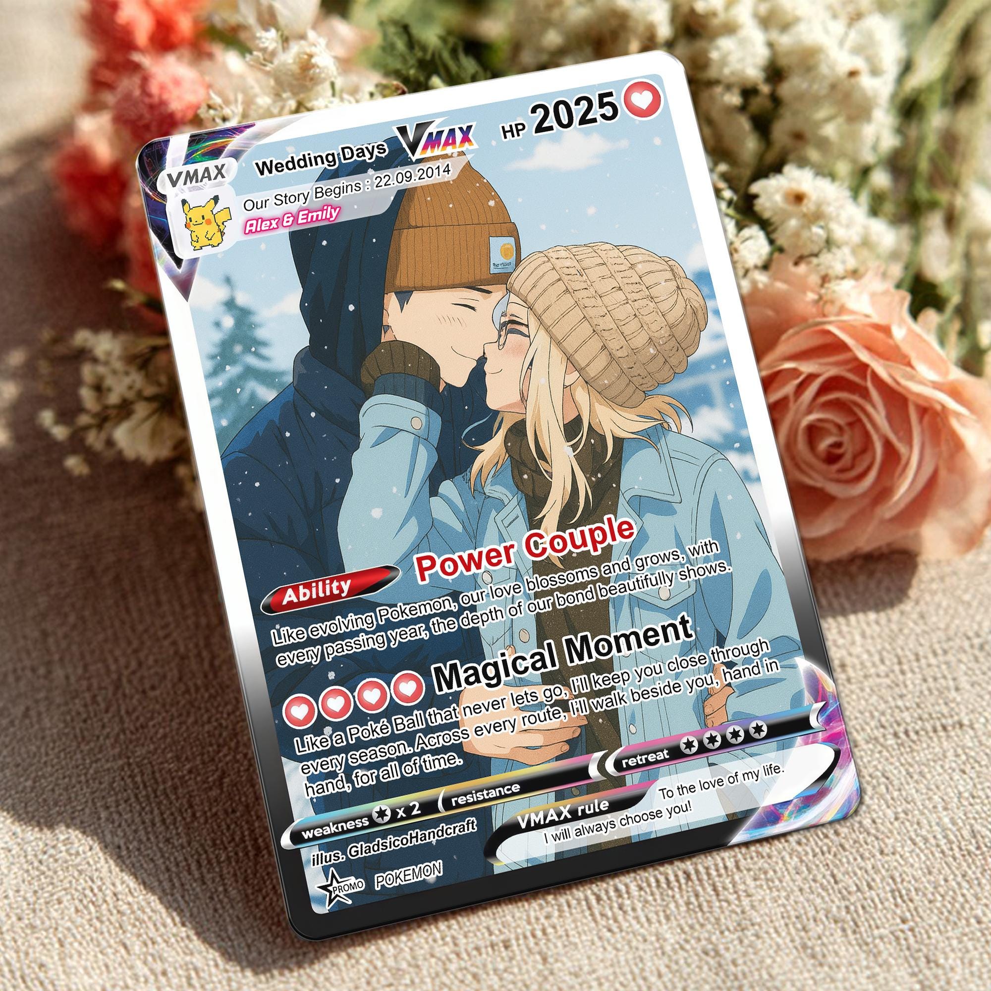 pokemon all eevee cards Custom Couple Pokemon Cards main image 1