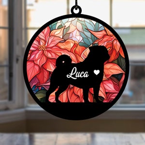 Personalized Pet Memorial Suncatcher: Custom Dog Loss Sympathy Gift