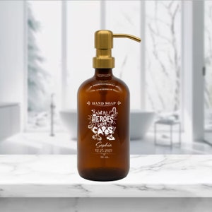 Personalized Glass Soap Dispenser for Cleaner - Custom Glass Bottle - Gift for Women on Birthday, Anniversay, Valentine