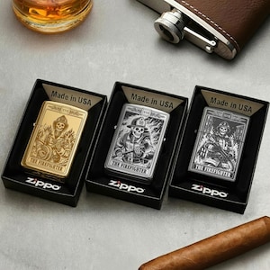Personlig lasergraverad Tarot Zippo-tändare – Anpassad meddelandegravyr | Brandmansdesign | Tillverkad i USA bild 1