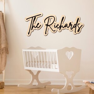 Large last name sign 2025, cut out last name sign, wedding name sign, double name sign, cut out sign, nursery Name Sign, custom name sign