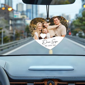Personalized Photo Car Ornament 2025, First Car Gift, Custom Photo Car Ornament, Test pass gift, Gift for Him, Dad gift, Valentine Gift 2025